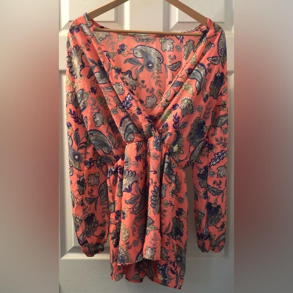 Boutique paisley print vibrant romper